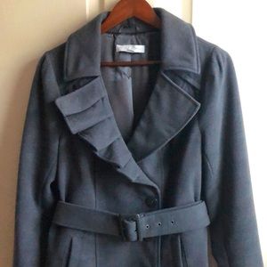 NY&Co Grey Belted Pea Coat